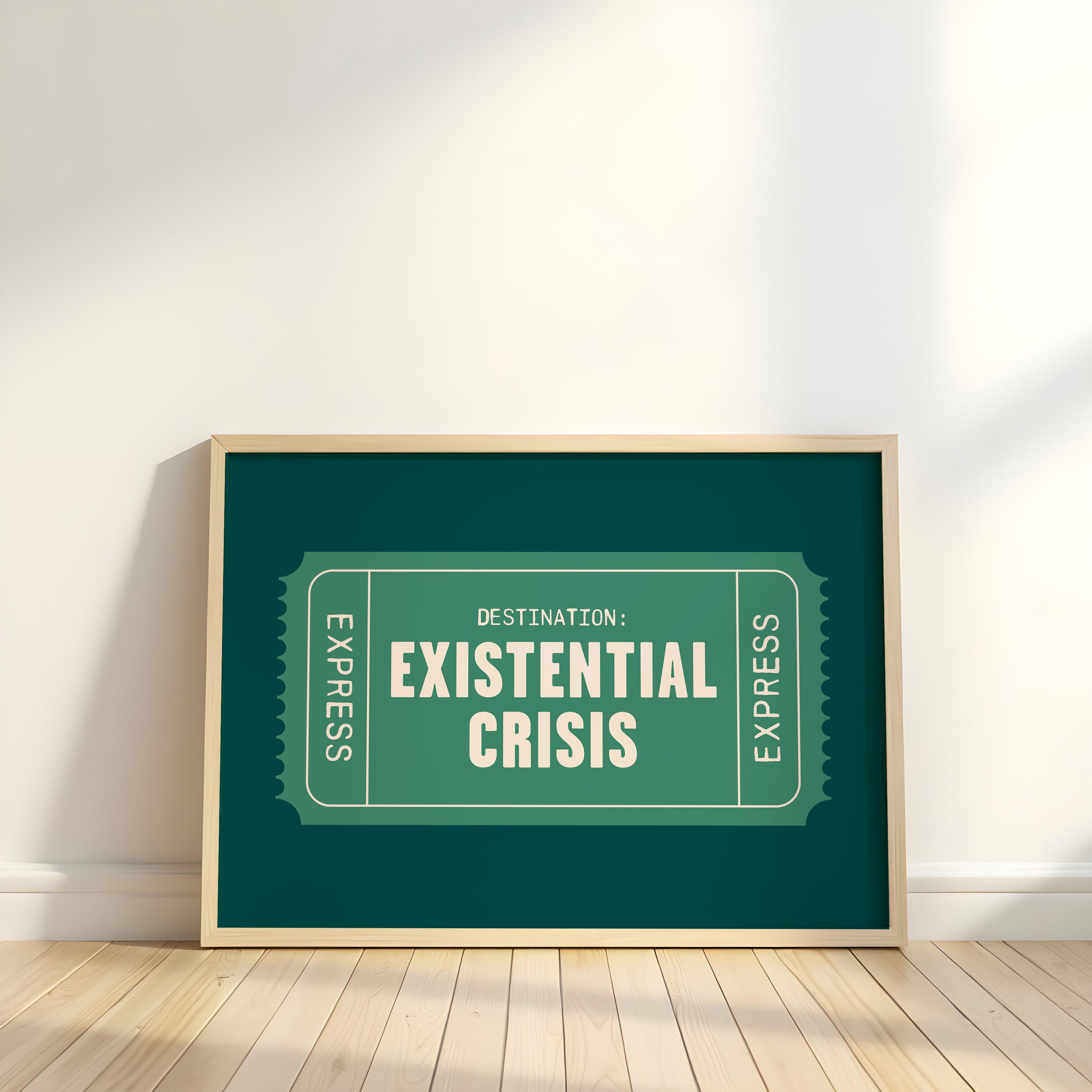 Existential Crisis | Retro Ticket Print