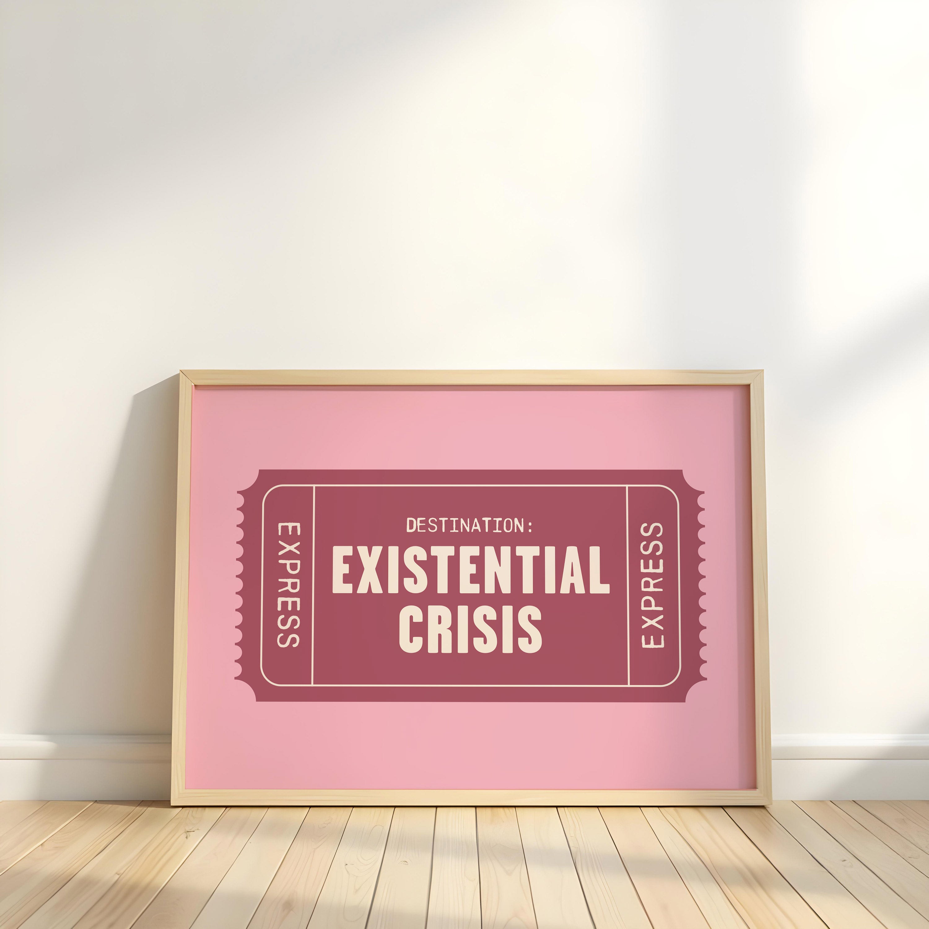 Existential Crisis | Retro Ticket Print