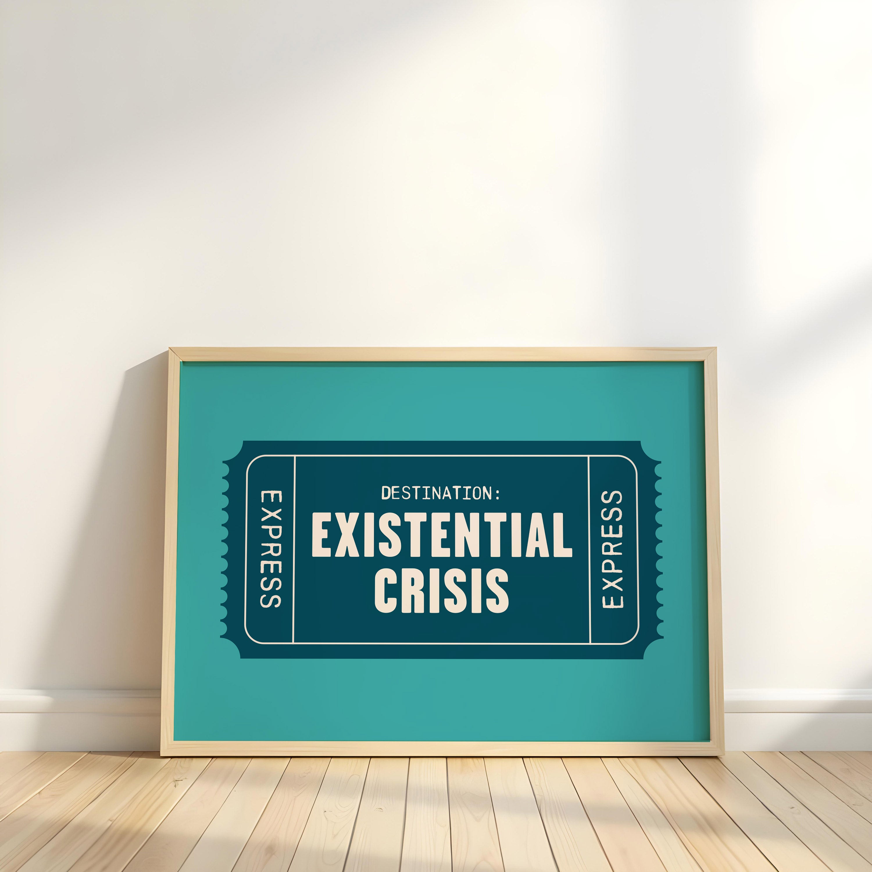 Existential Crisis | Retro Ticket Print