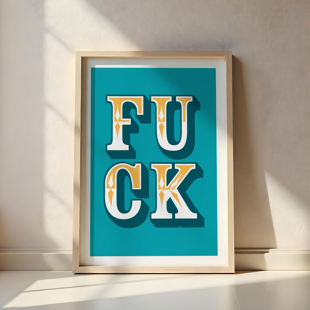 Fuck  | Retro-Inspired Typography Print