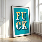Fuck  | Retro-Inspired Typography Print