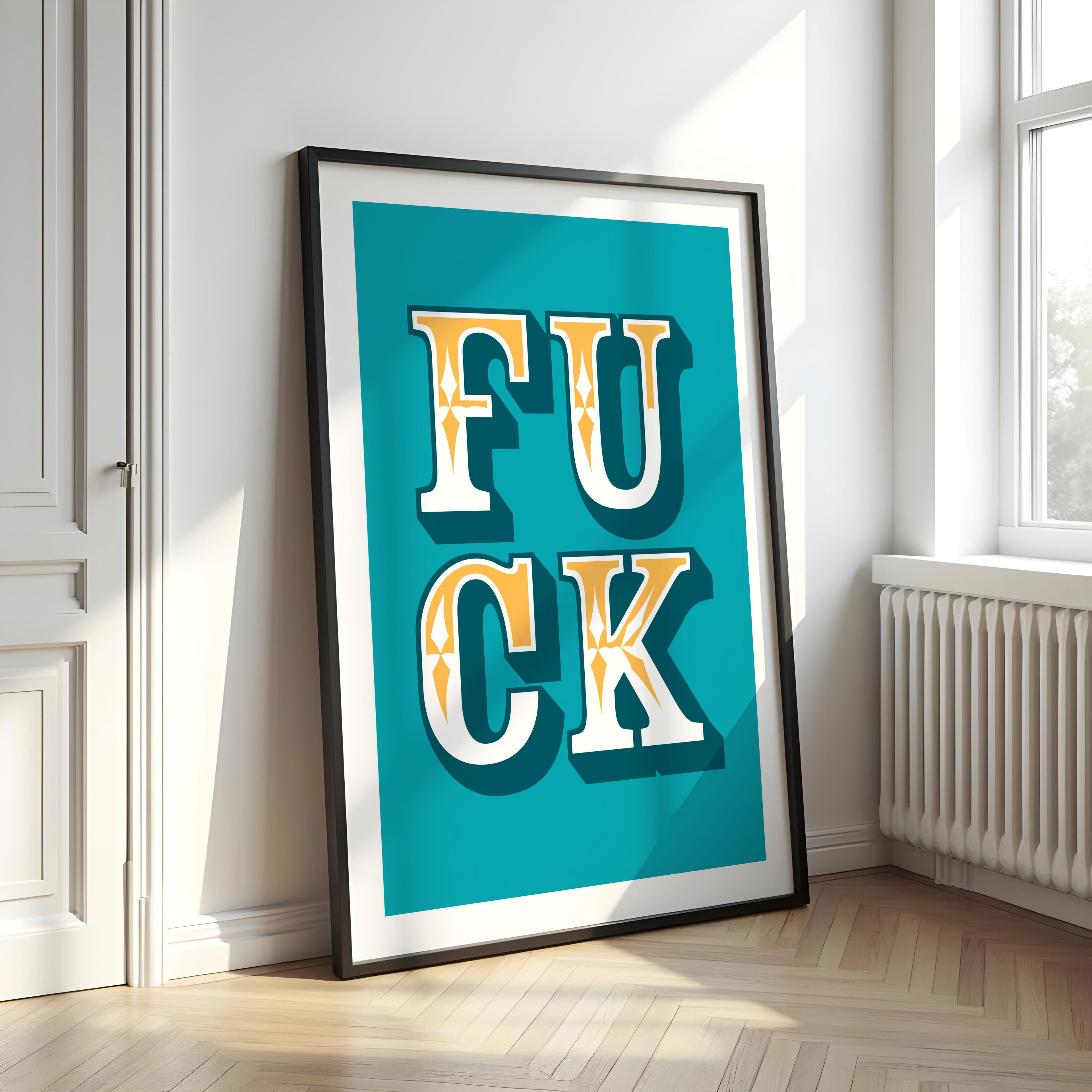 Fuck  | Retro-Inspired Typography Print
