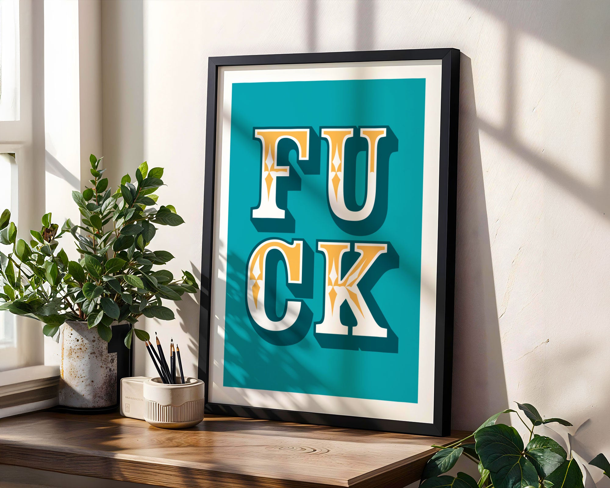 Fuck  | Retro-Inspired Typography Print