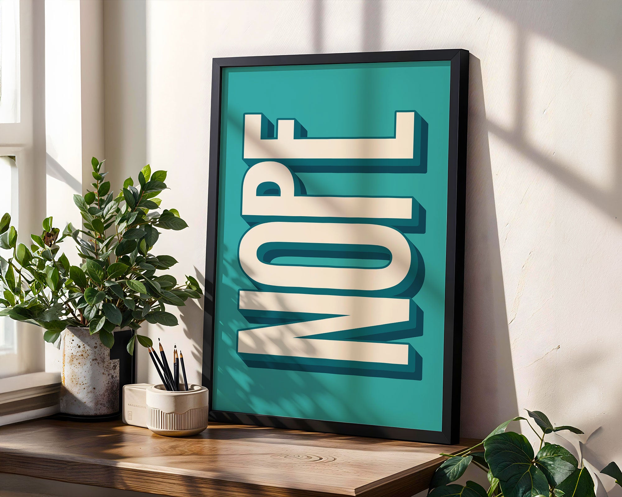 Nope Typography Print