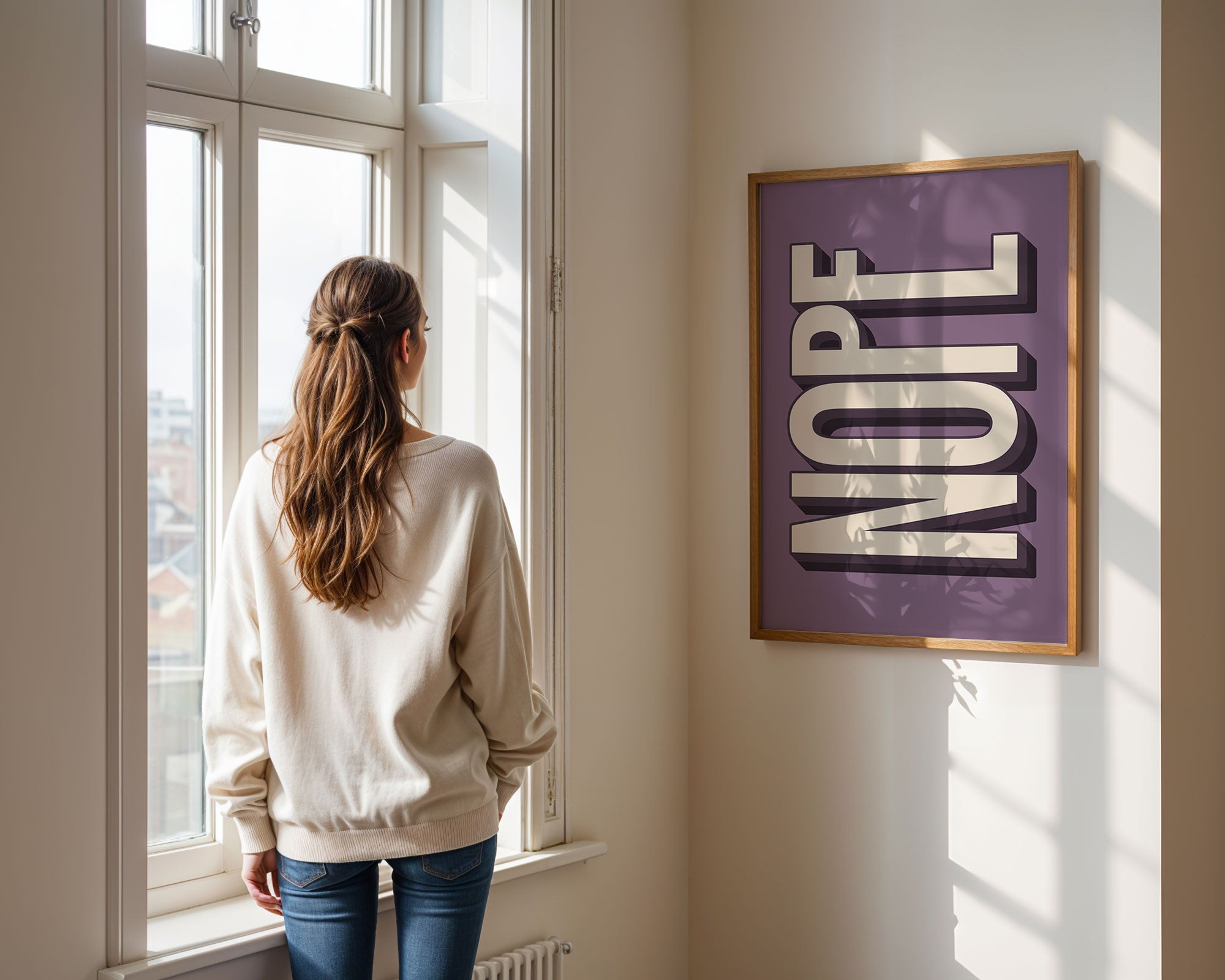 Nope Typography Print