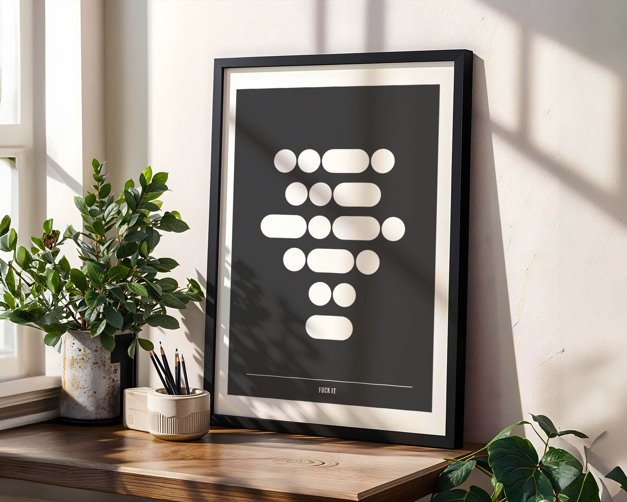 Fuck It | Morse Code Print