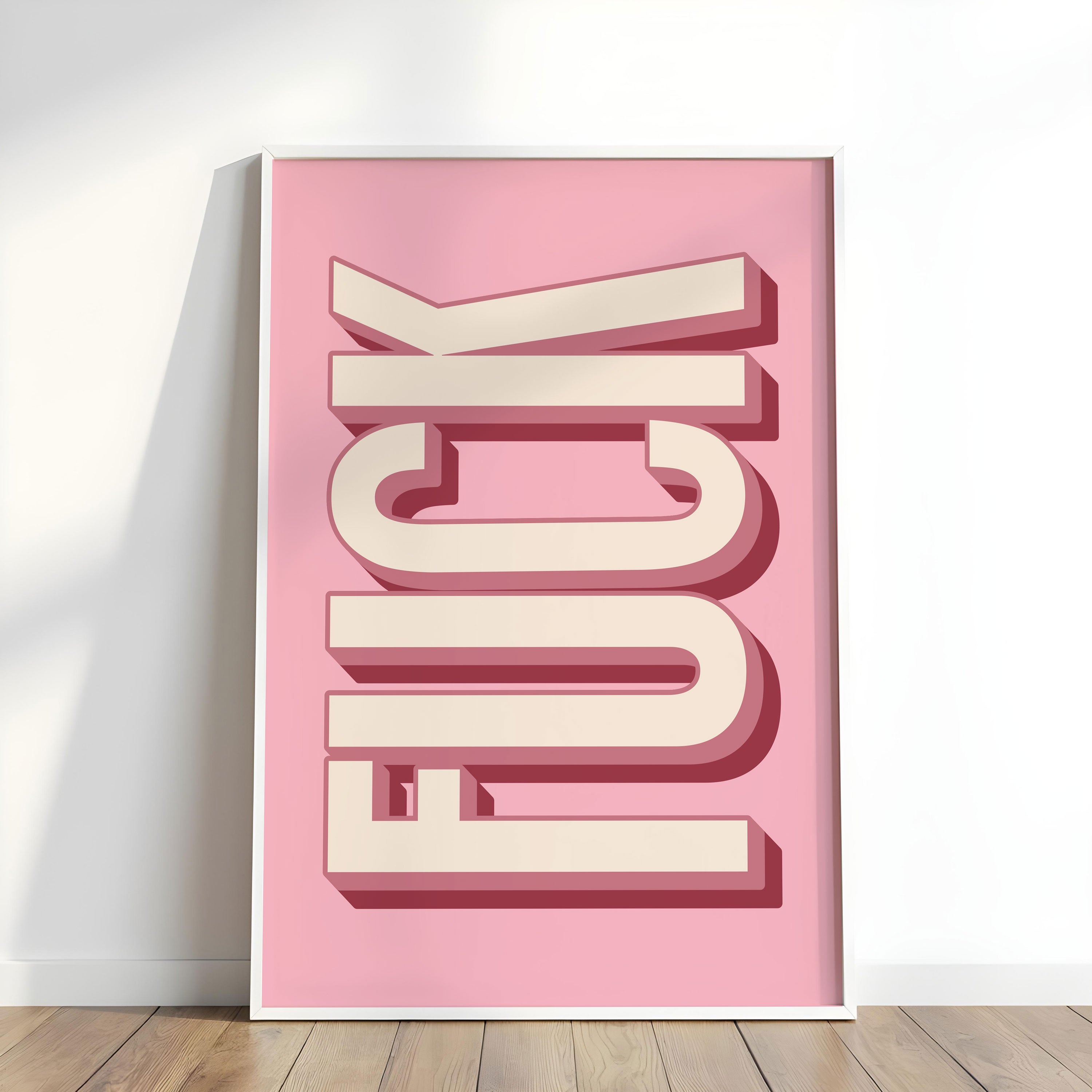 Fuck Poster, Swear Print, Bold Typography Print, Funny Wall Art