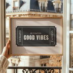 Good Vibes | Retro Ticket Print