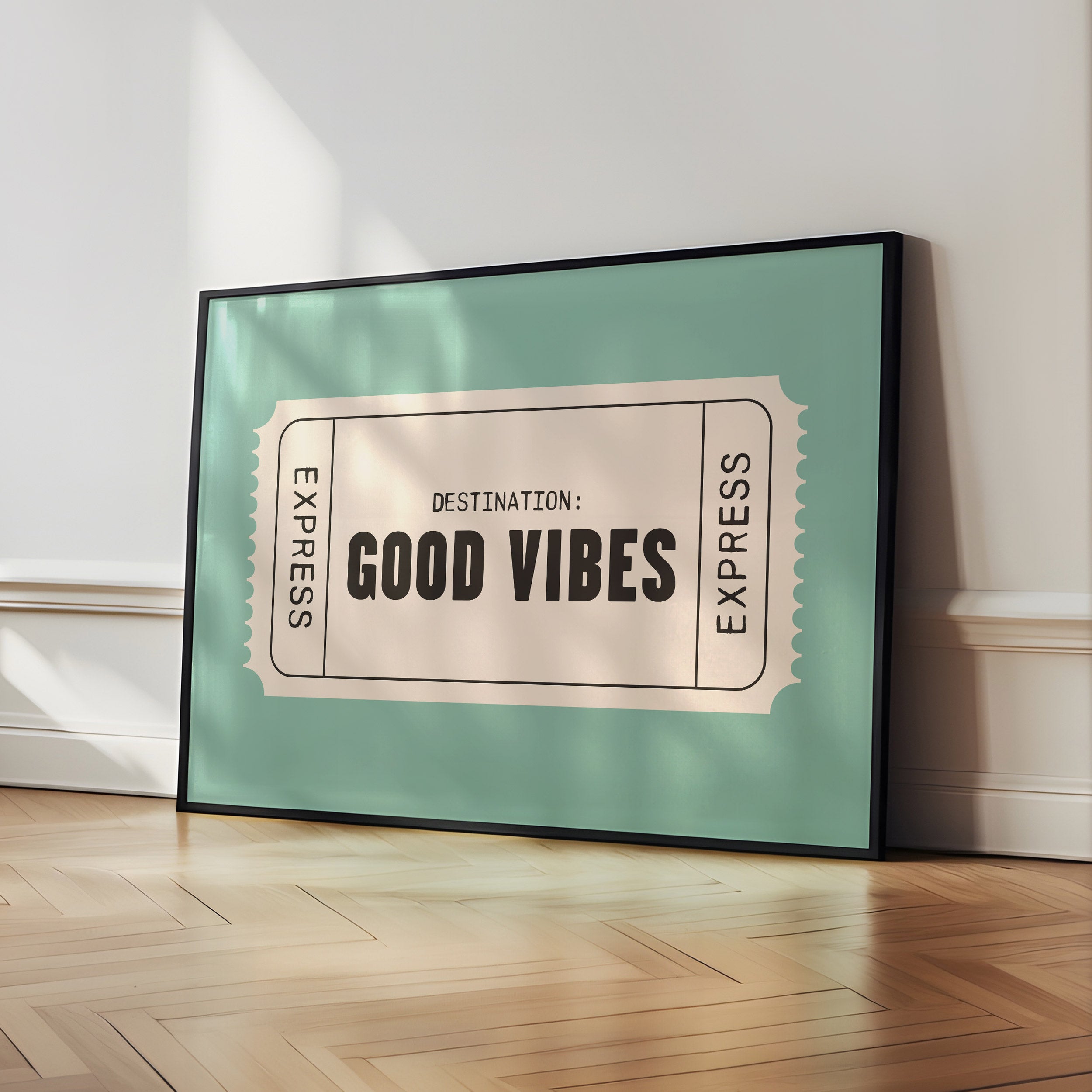 Good Vibes | Retro Ticket Print