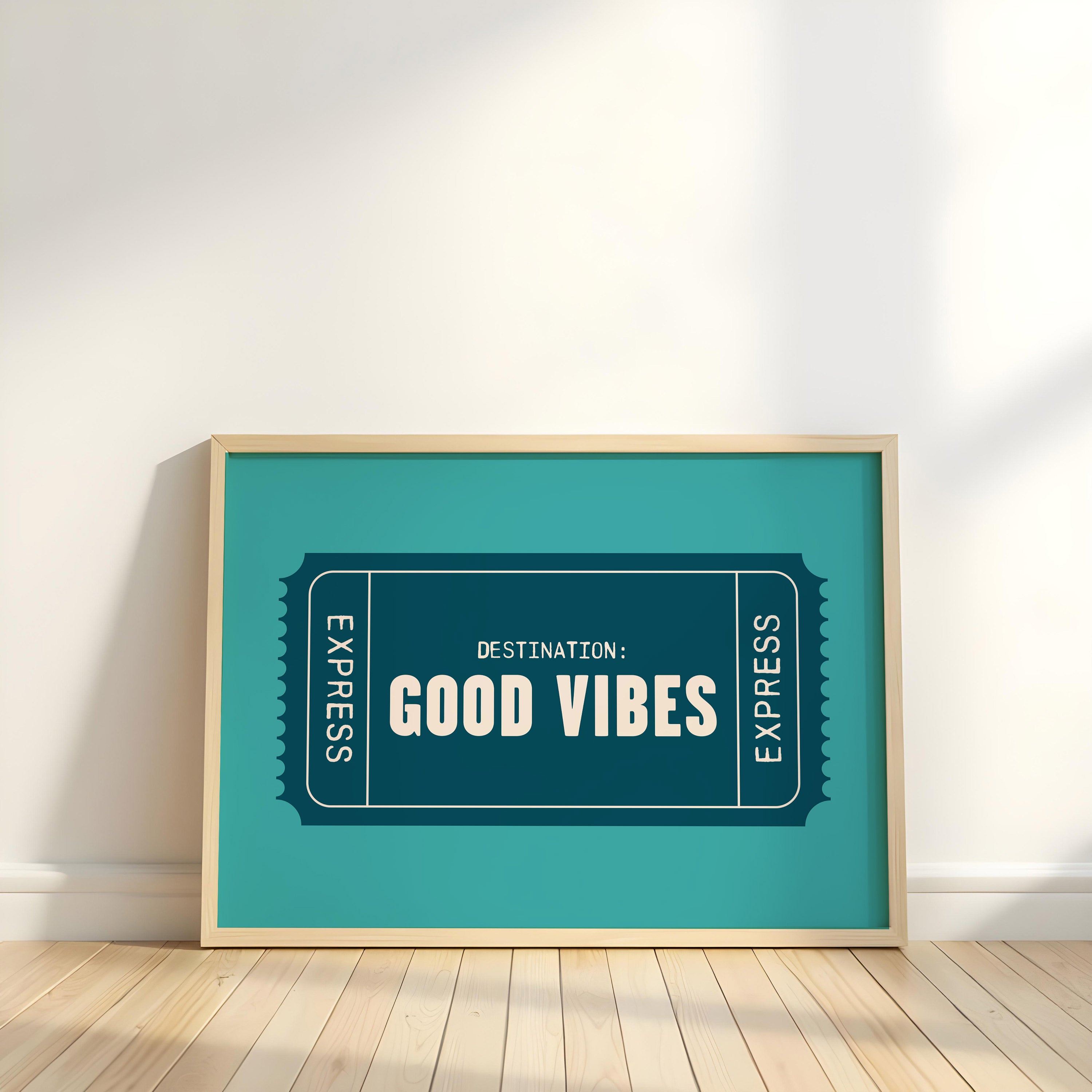 Good Vibes | Retro Ticket Print
