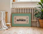 Happiness | Retro Ticket Print