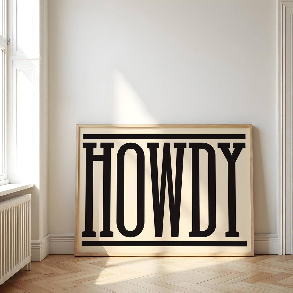 Howdy | Western Inspired Print