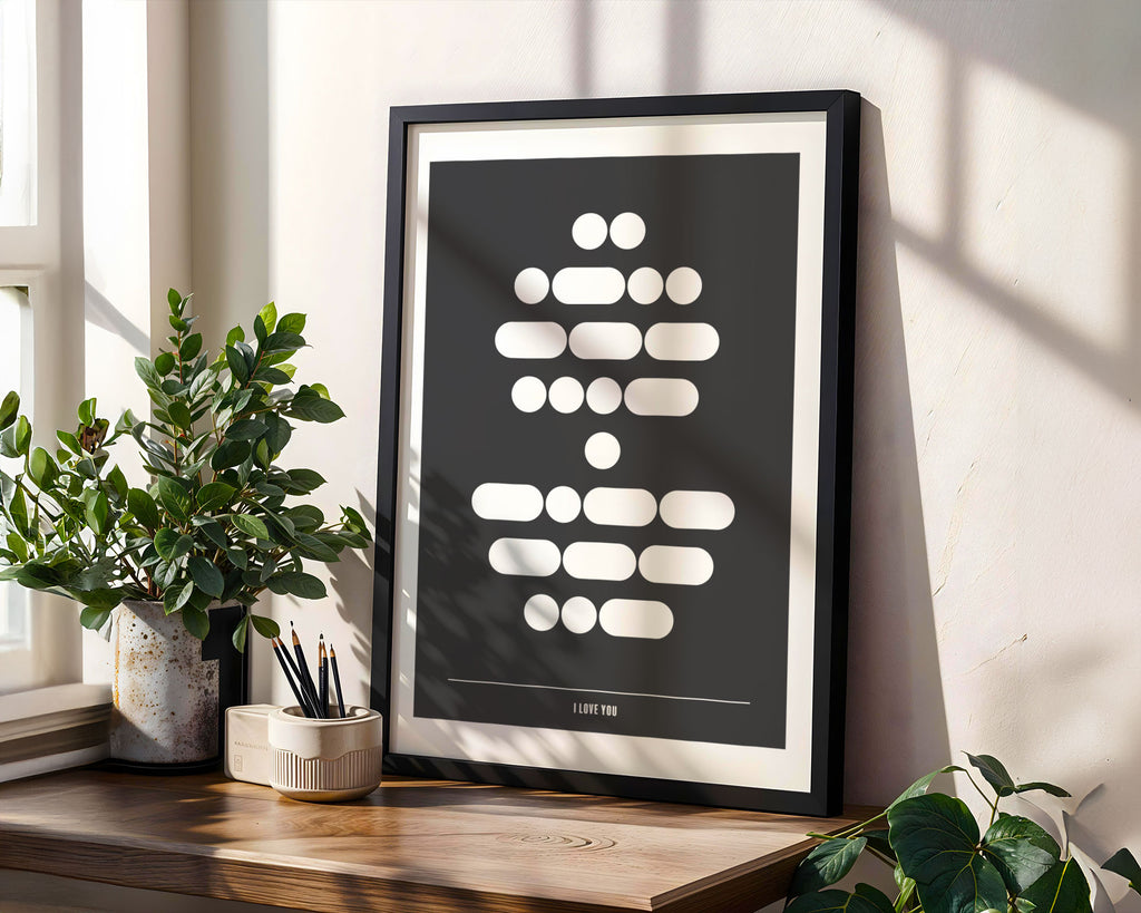 I Love You | Morse Code Print
