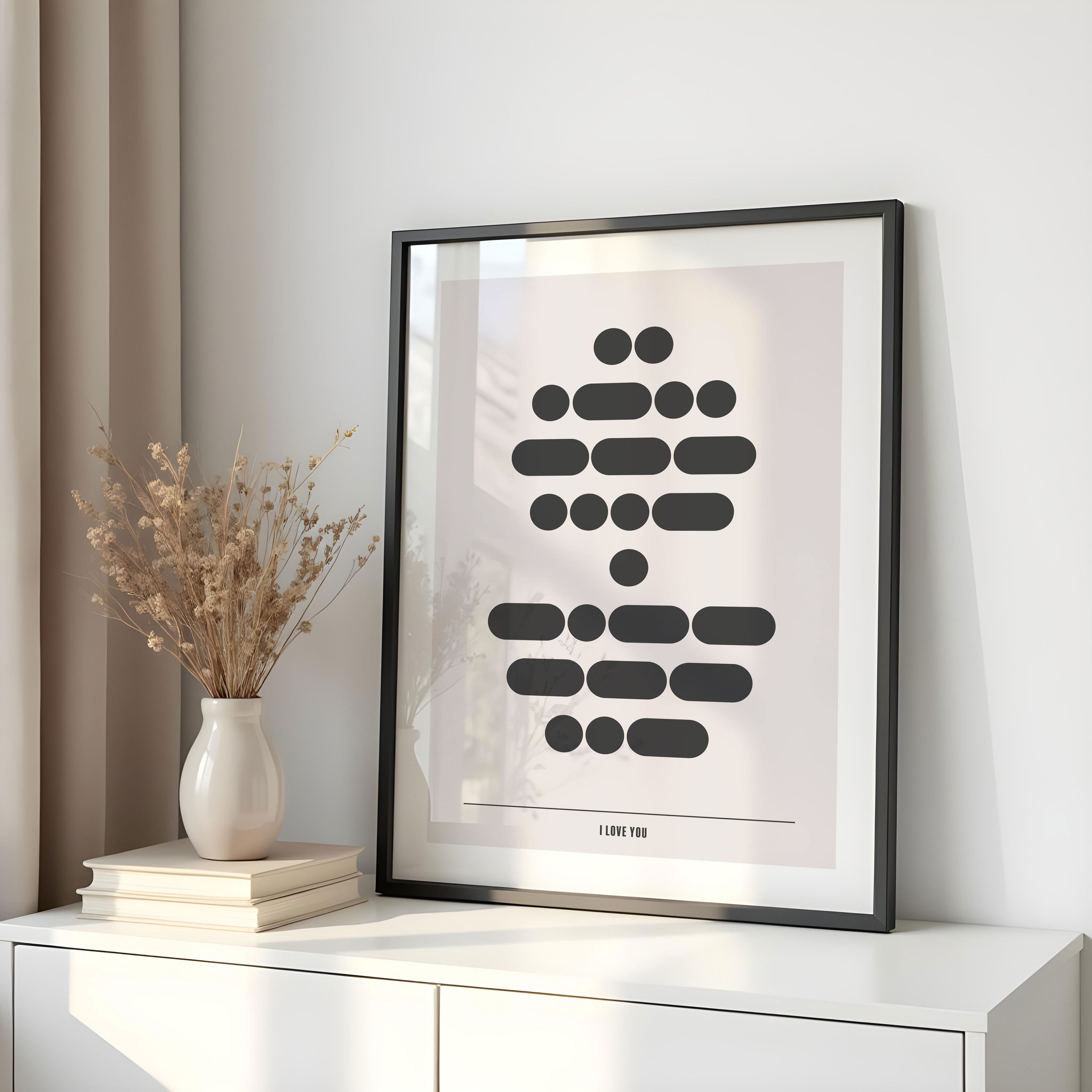 I Love You | Morse Code Print