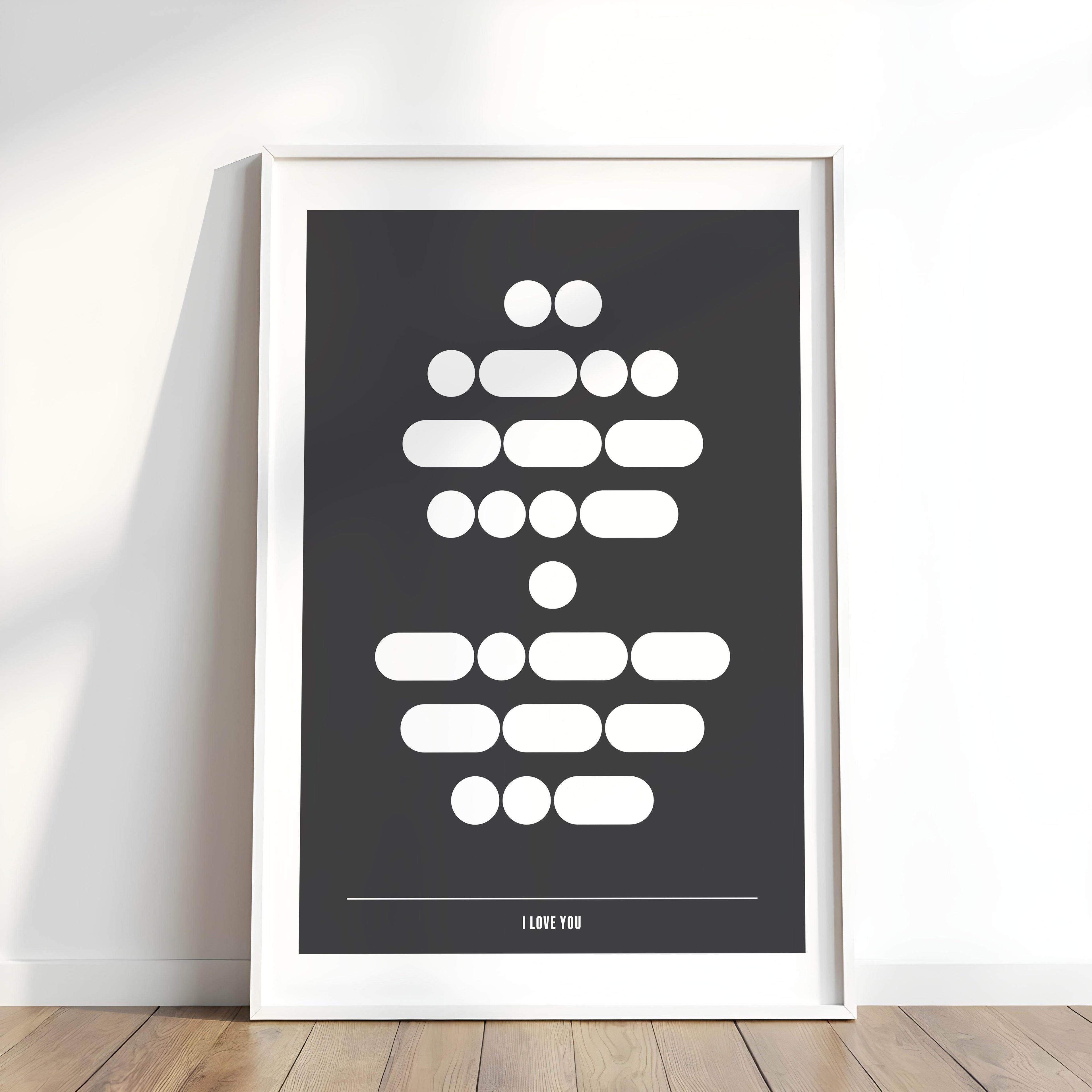 I Love You | Morse Code Print