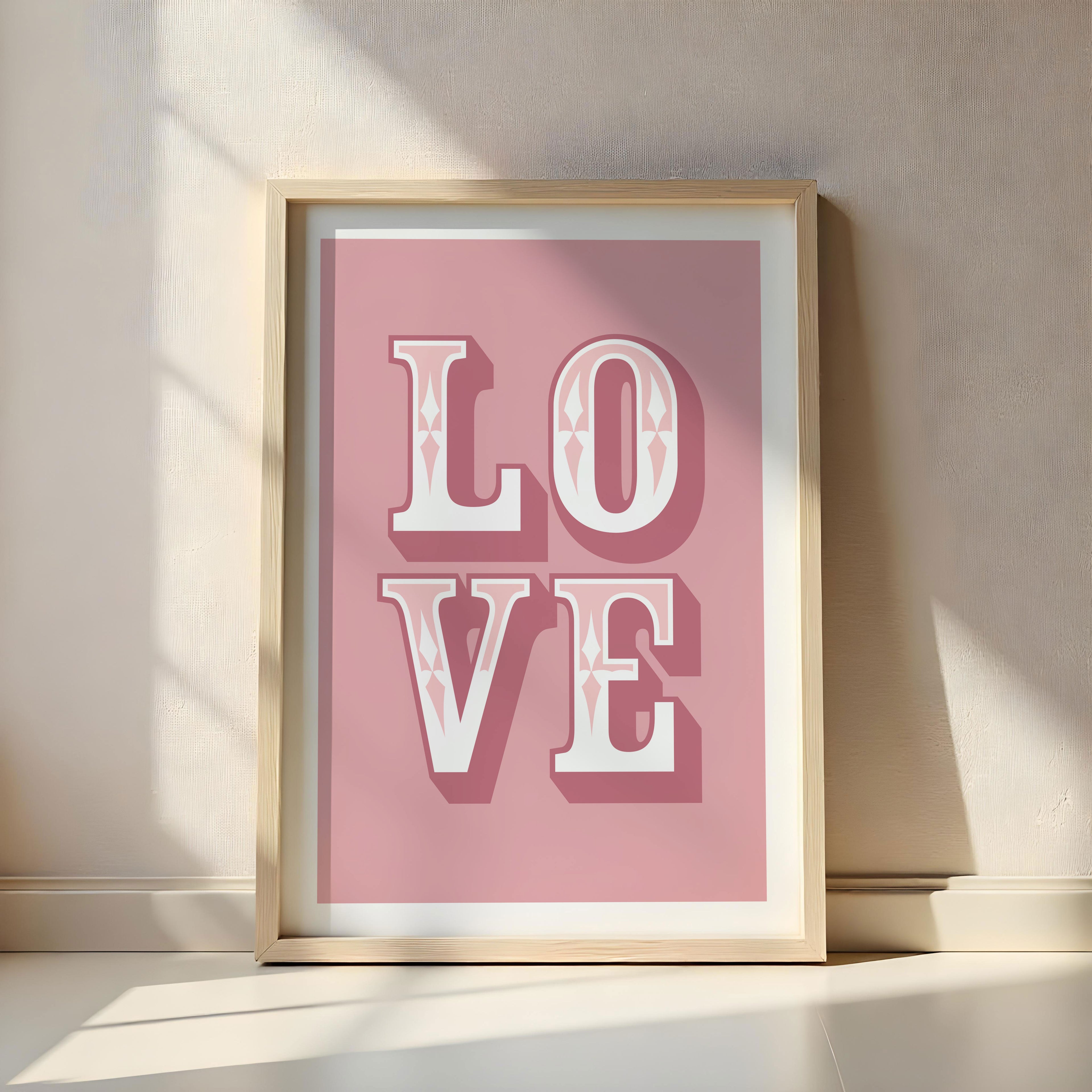 Love | Retro-Inspired Typography Print