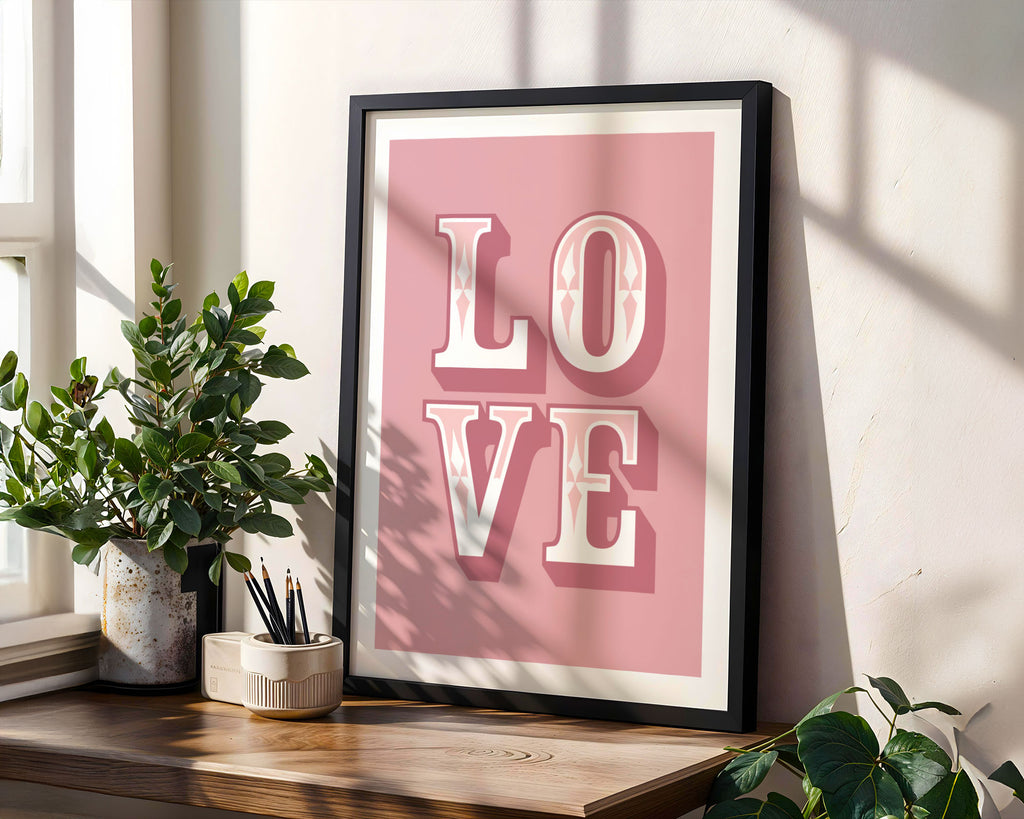Love | Retro-Inspired Typography Print