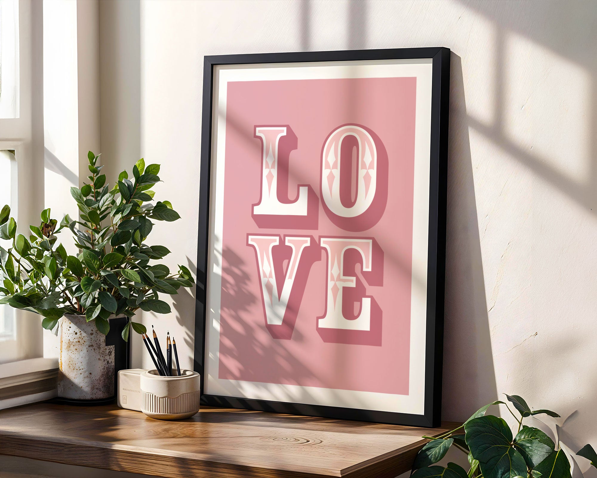 Love | Retro-Inspired Typography Print