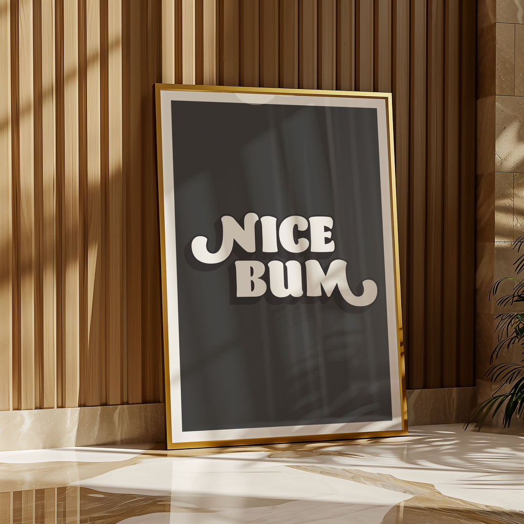 Nice Bum | Funny Bathroom Print
