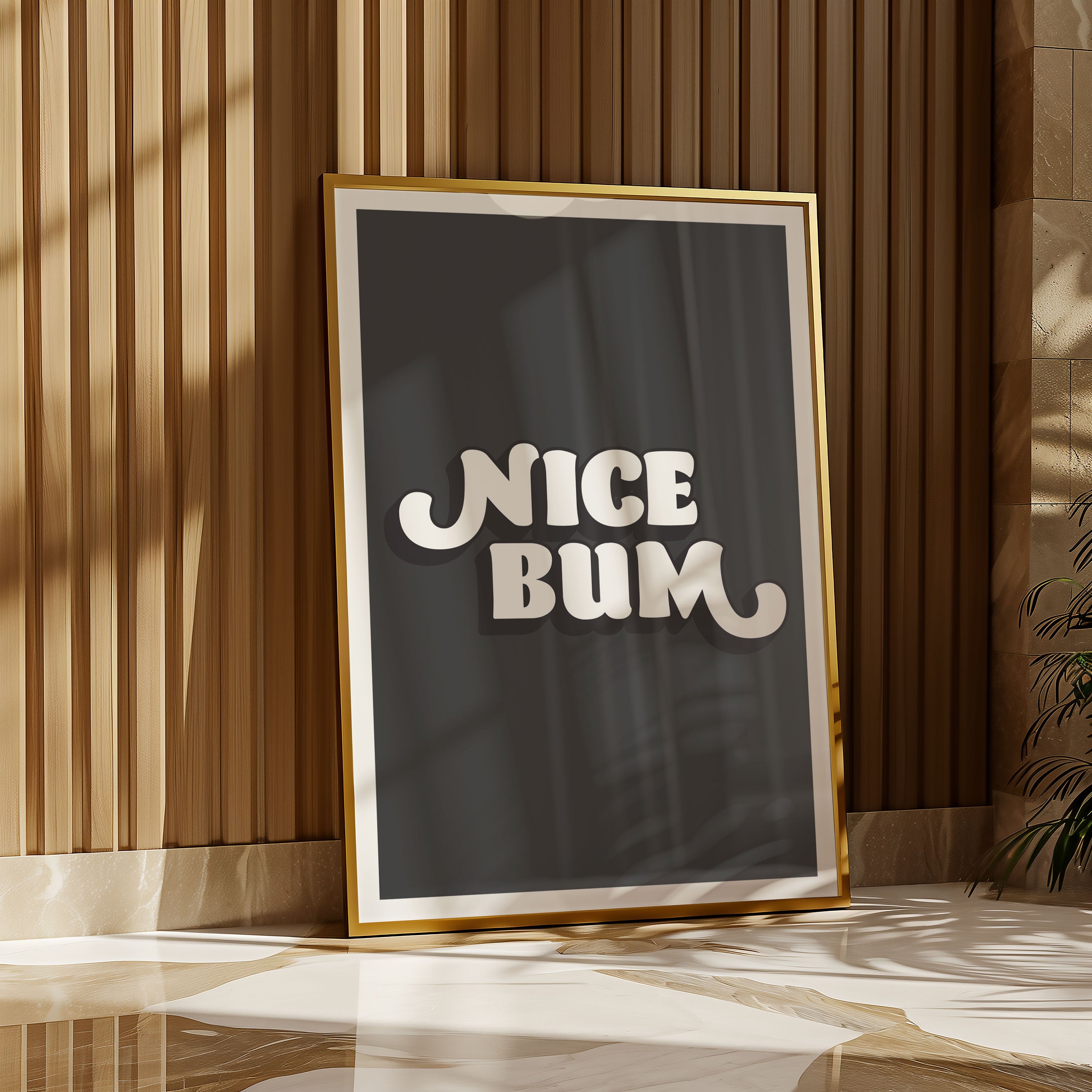Nice Bum | Funny Bathroom Print