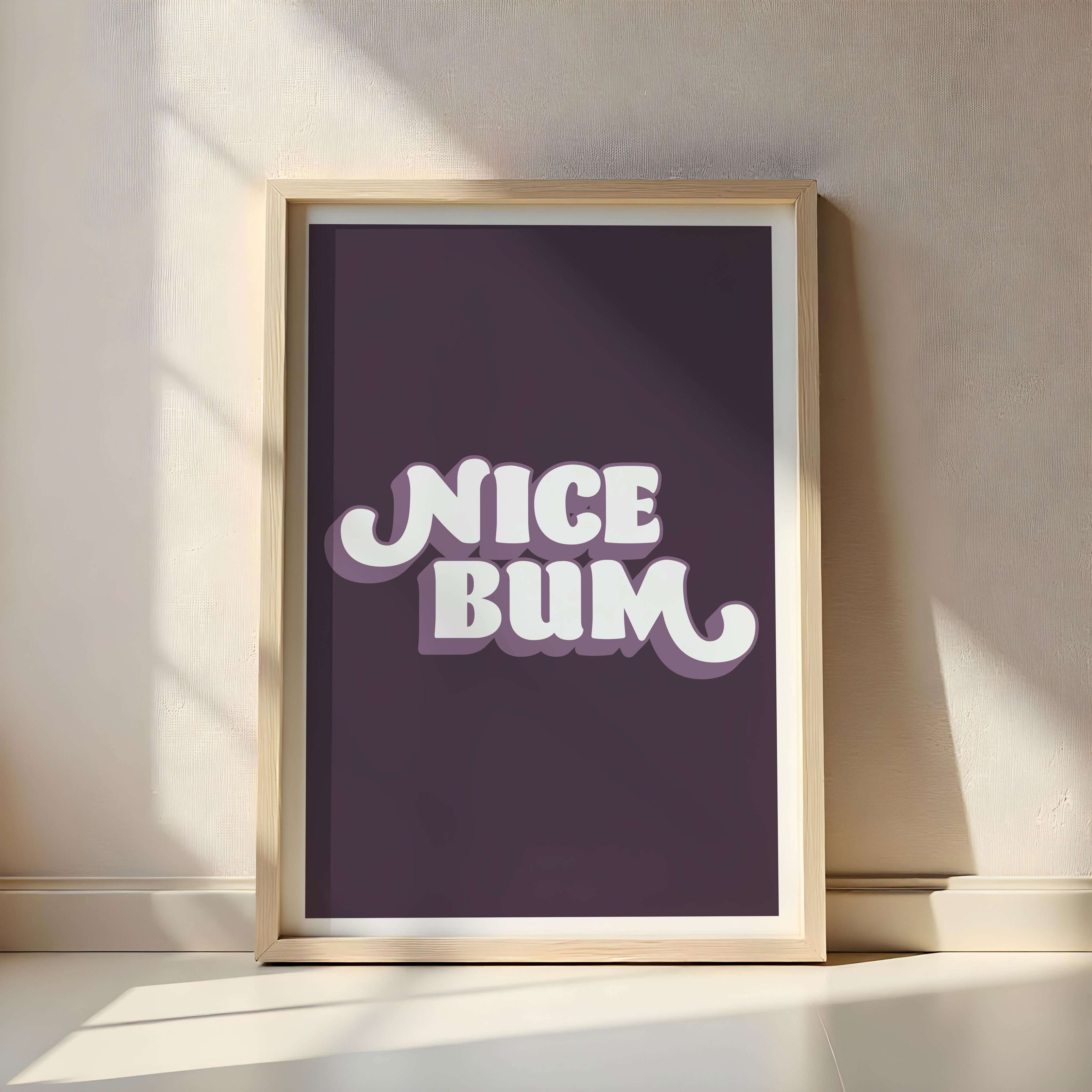 Nice Bum | Funny Bathroom Print