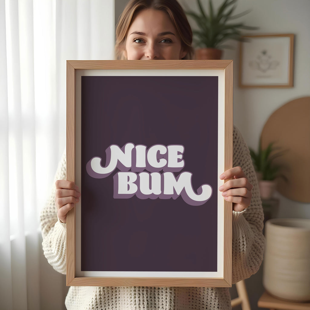 Nice Bum | Funny Bathroom Print