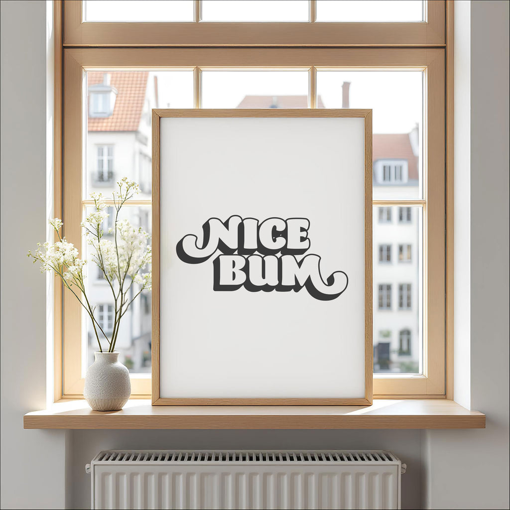 Nice Bum | Funny Bathroom Print