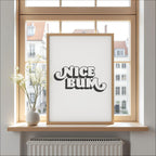 Nice Bum | Funny Bathroom Print
