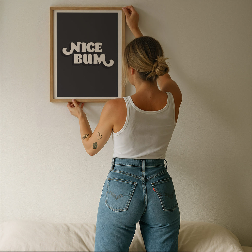 Nice Bum | Funny Bathroom Print