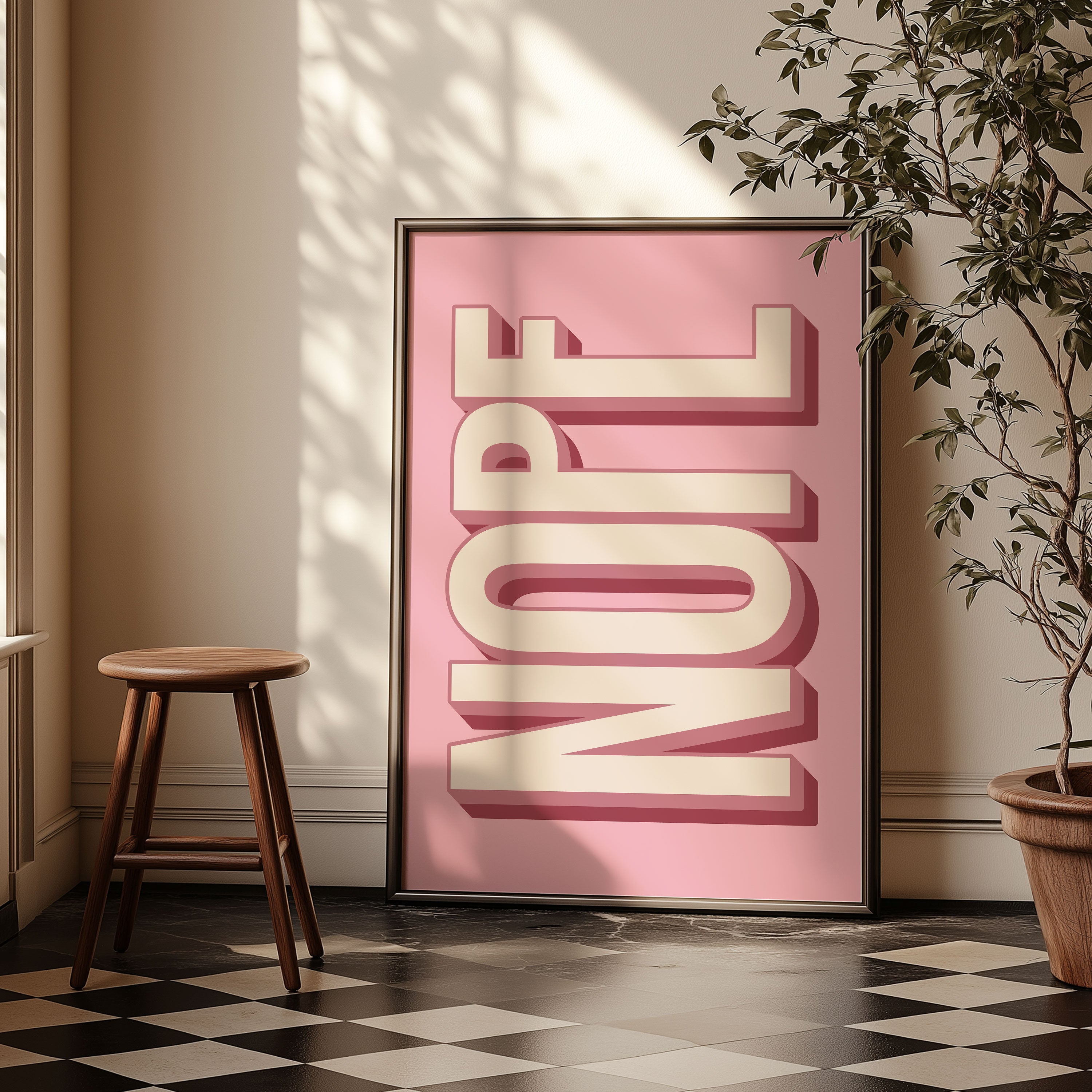 Nope Typography Print