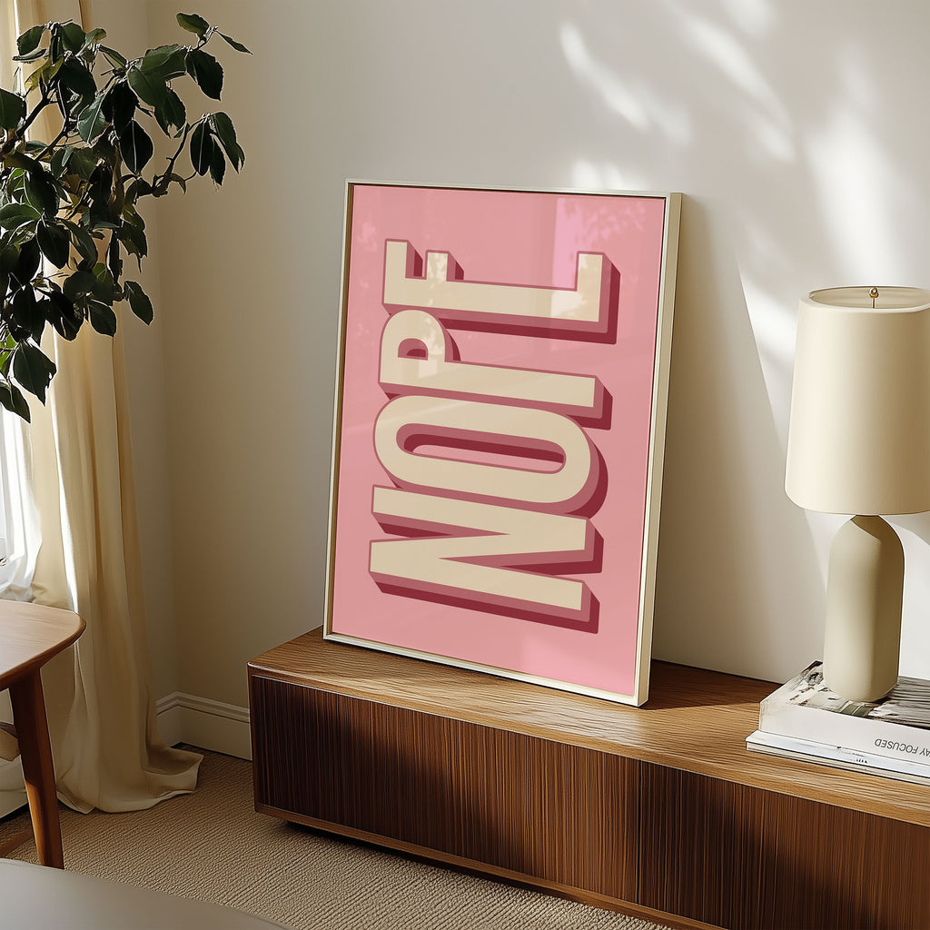 Nope Typography Print