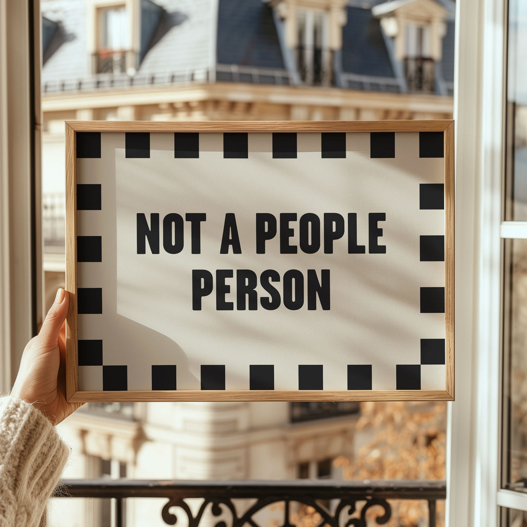 Not A People Person | Bold Typography Print