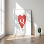 Queen of Hearts: Trendy Playing Card Print