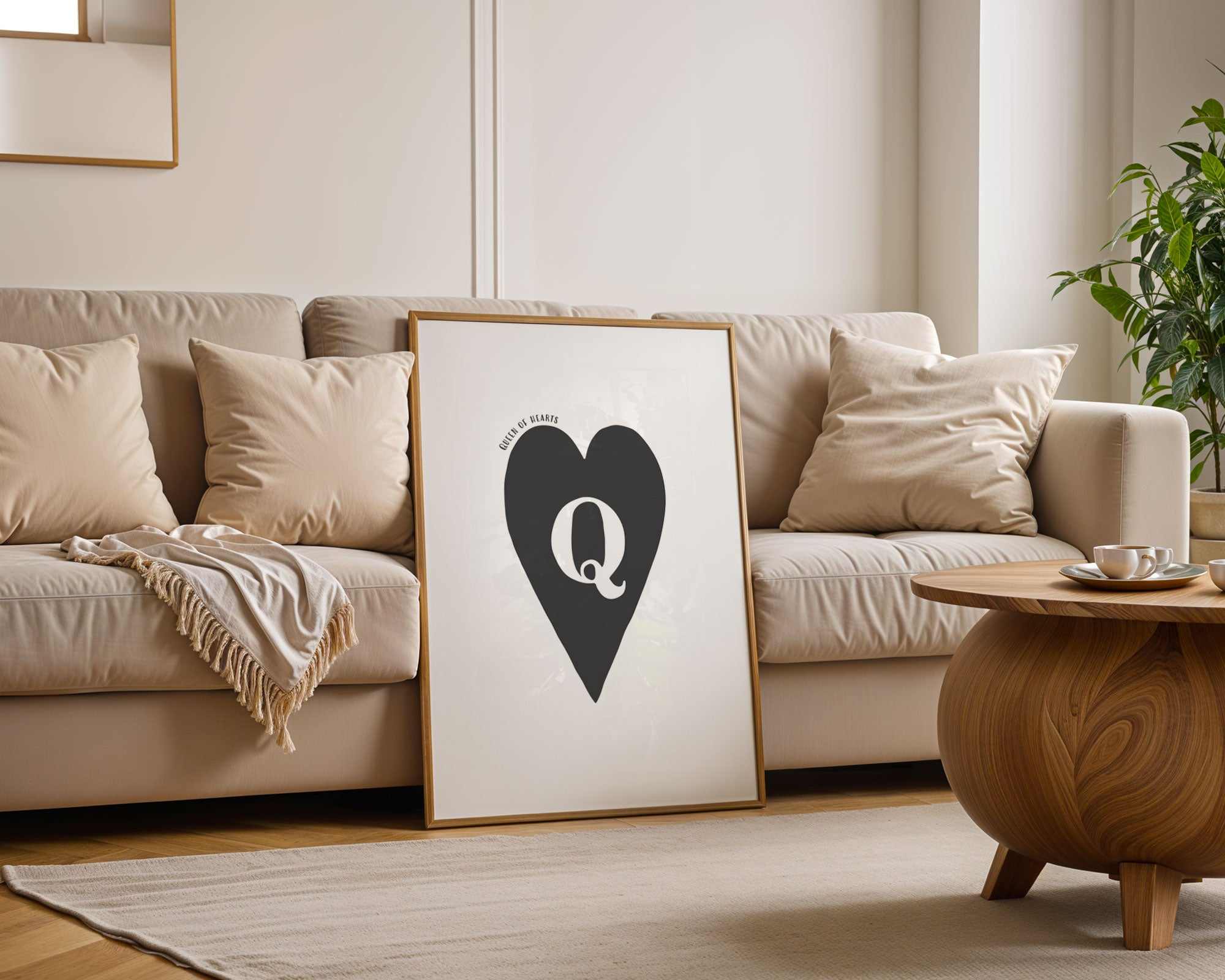 Queen of Hearts: Trendy Playing Card Print