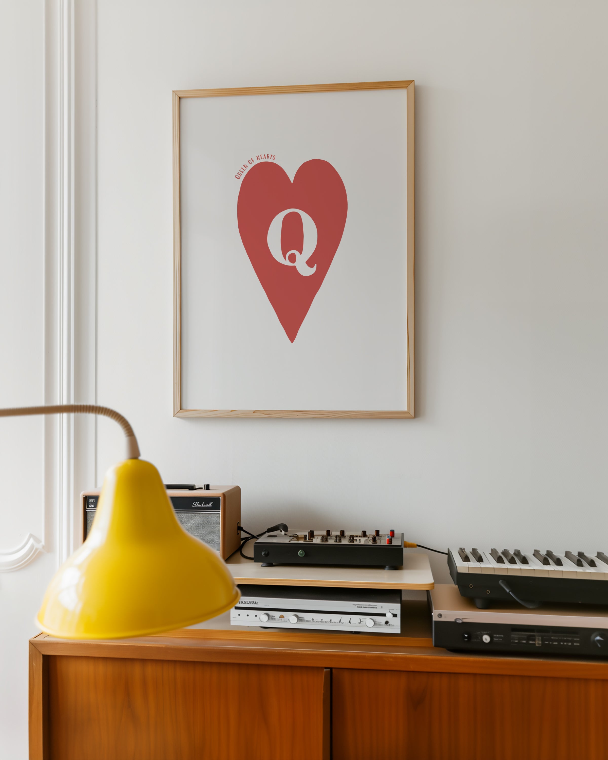 Queen of Hearts: Trendy Playing Card Print