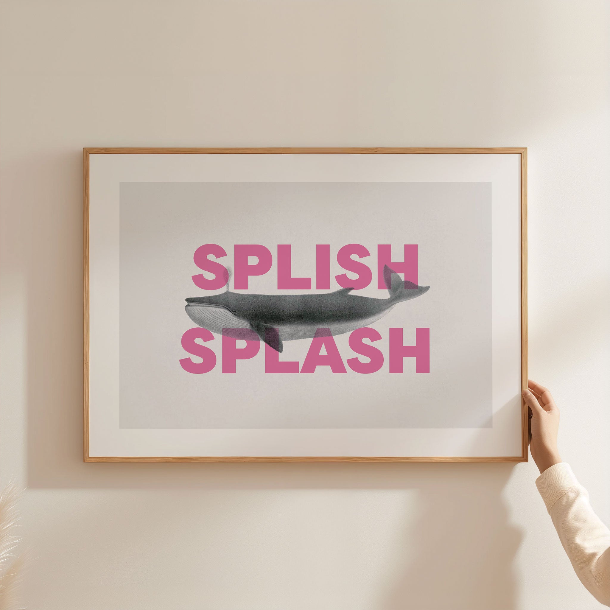Splish Splash Vintage Whale Print