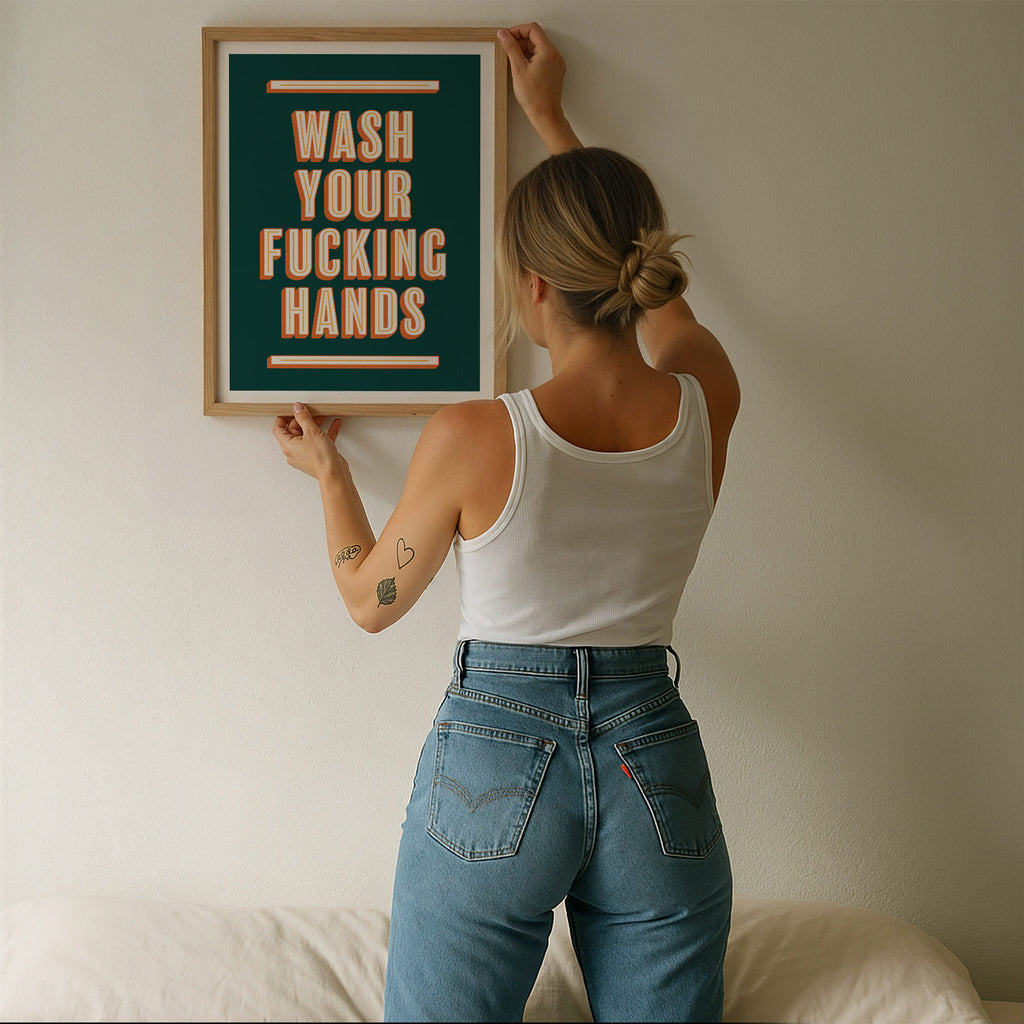 Wash Your Fucking Hands | Bathroom Art Print