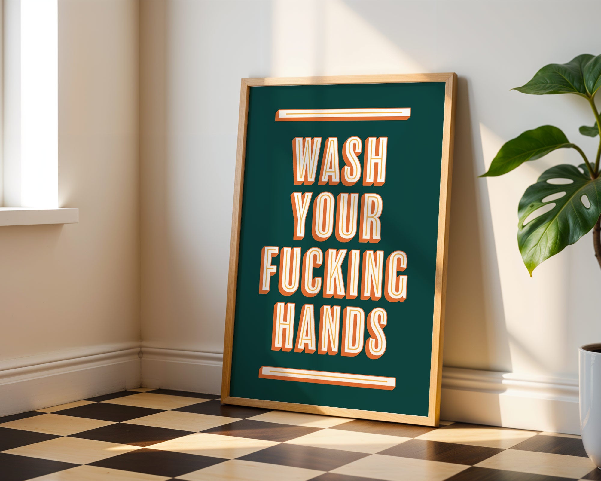 Wash Your Fucking Hands | Bathroom Art Print