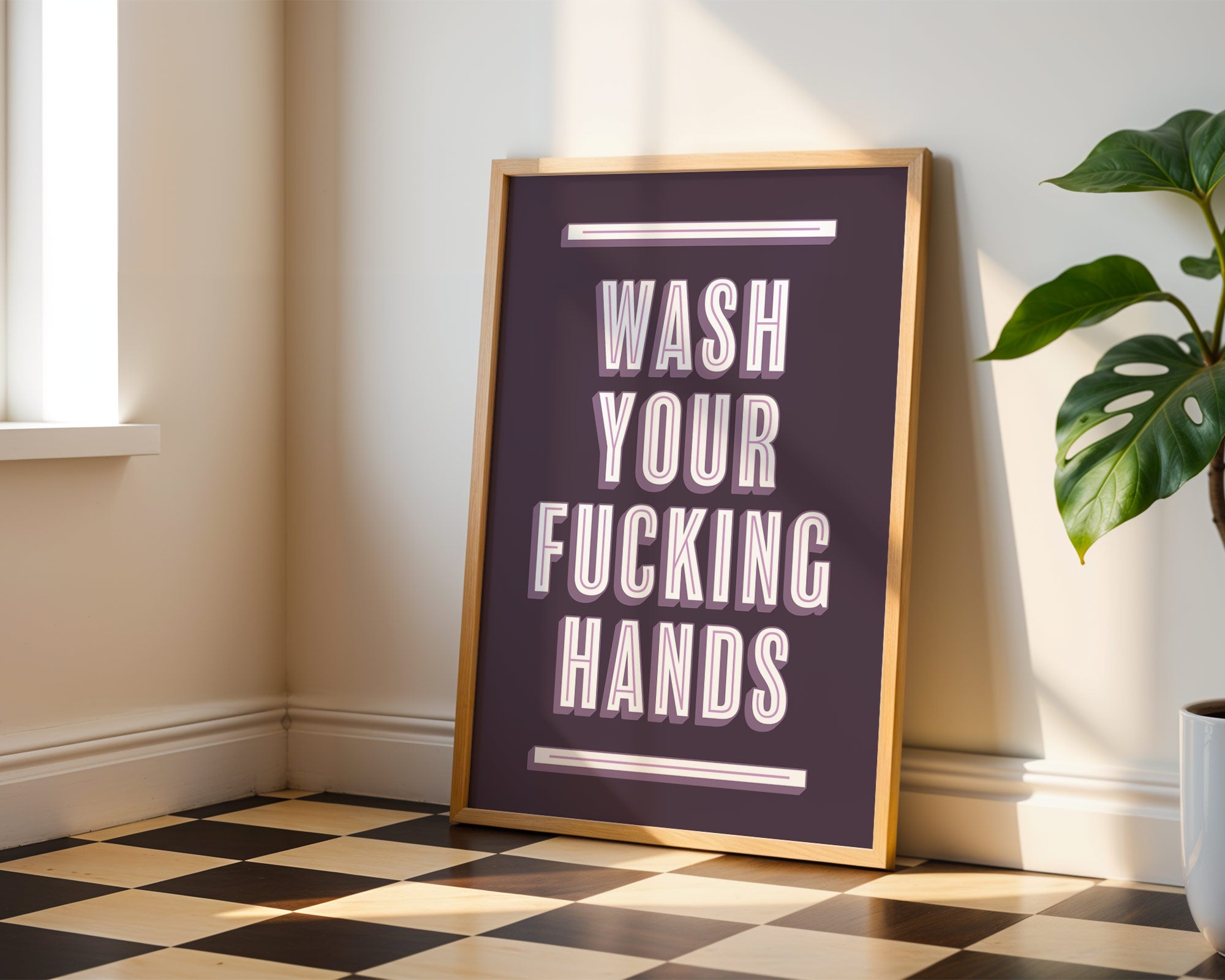 Wash Your Fucking Hands | Bathroom Art Print